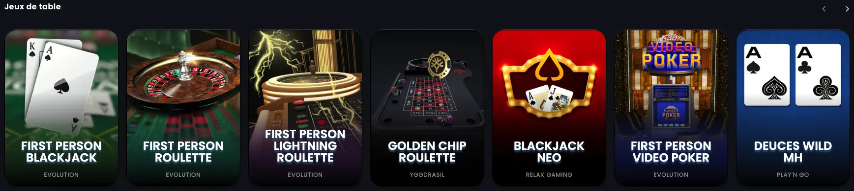 Jeux de table Casino Night - Blackjack, Roulette et Poker