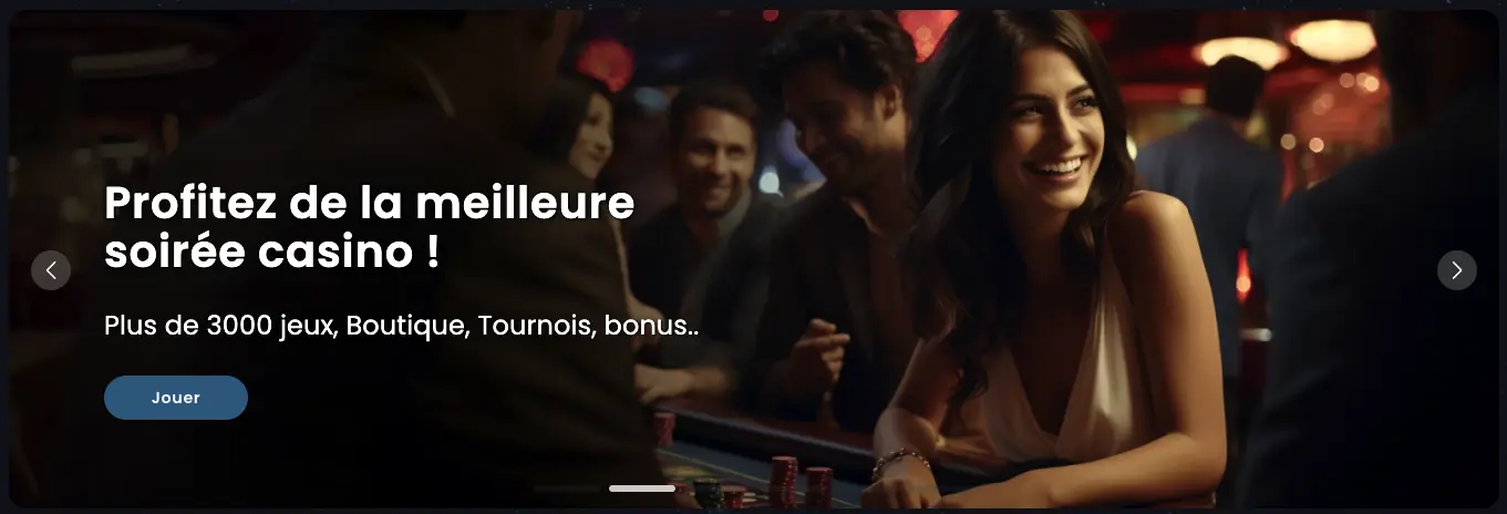 Bannière de bienvenue Casino Night - Nouveau casino en ligne